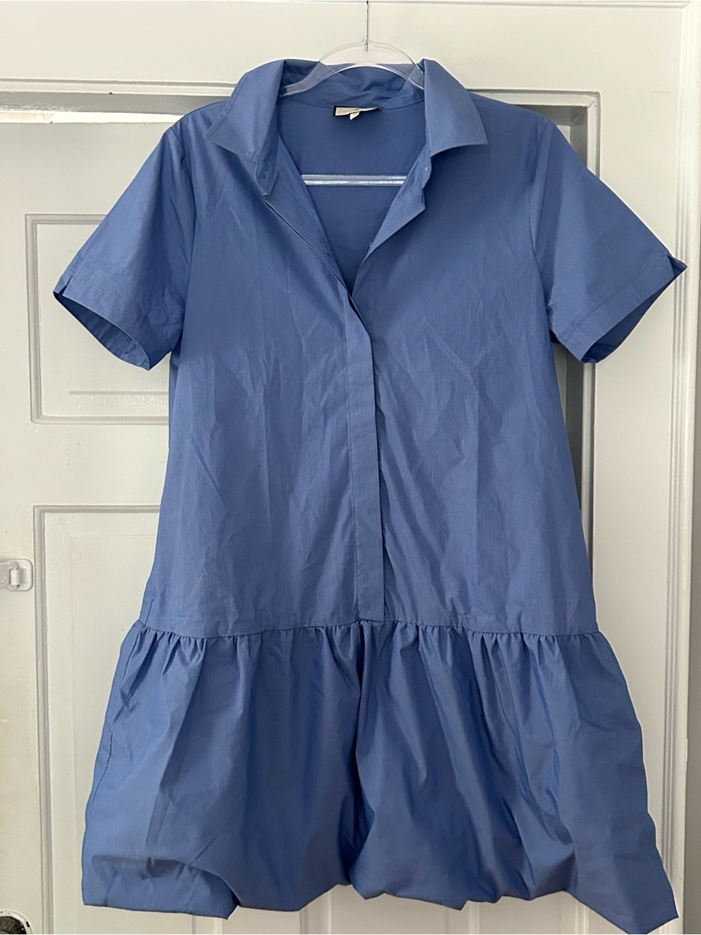 Tuckernuck Sail Blue Martine Short Sleeve Drop-Waist Shirt Dress